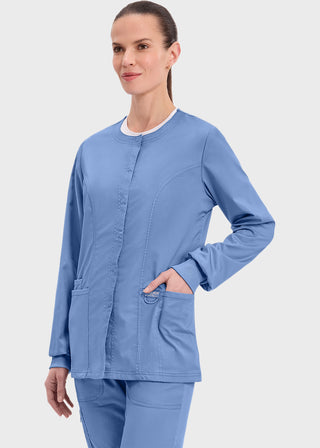 Cherokee Workwear Revolution Womens Snap Front Warm-up Jacket