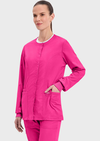 Cherokee Workwear Revolution Womens Snap Front Warm-up Jacket