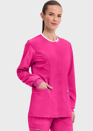 Cherokee Workwear Revolution Womens Snap Front Warm-up Jacket