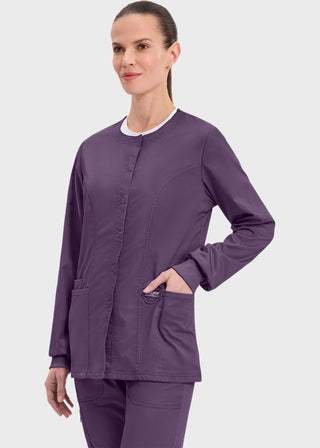 Cherokee Workwear Revolution Womens Snap Front Warm-up Jacket