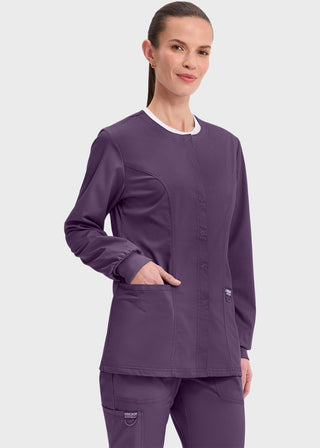 Cherokee Workwear Revolution Womens Snap Front Warm-up Jacket