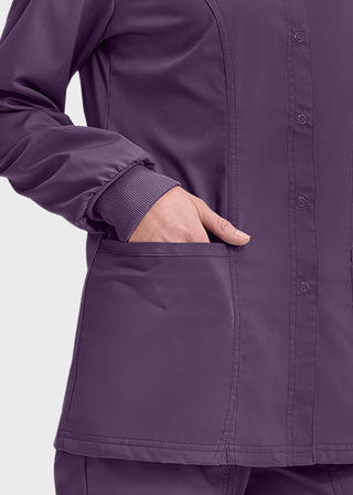 Cherokee Workwear Revolution Womens Snap Front Warm-up Jacket