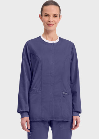 Cherokee Workwear Revolution Womens Snap Front Warm-up Jacket