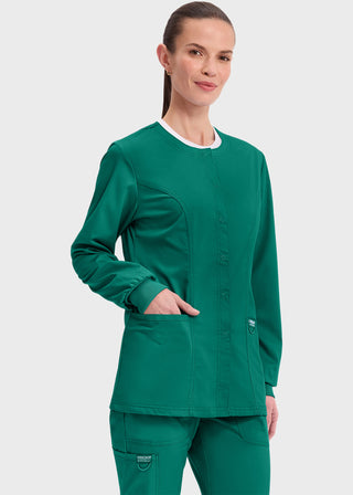 Cherokee Workwear Revolution Womens Snap Front Warm-up Jacket