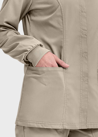 Cherokee Workwear Revolution Womens Snap Front Warm-up Jacket