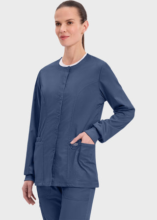 Cherokee Workwear Revolution Womens Snap Front Warm-up Jacket