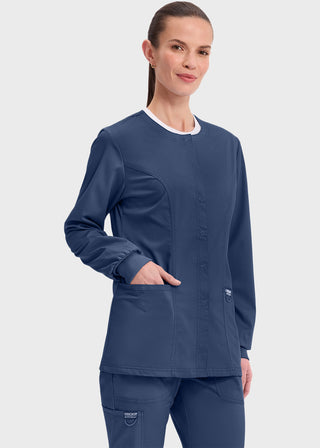 Cherokee Workwear Revolution Womens Snap Front Warm-up Jacket