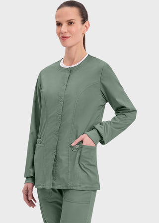 Cherokee Workwear Revolution Womens Snap Front Warm-up Jacket