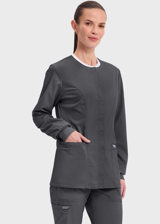 Cherokee Workwear Revolution Womens Snap Front Warm-up Jacket