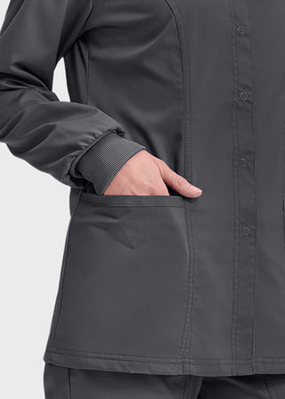 Cherokee Workwear Revolution Womens Snap Front Warm-up Jacket