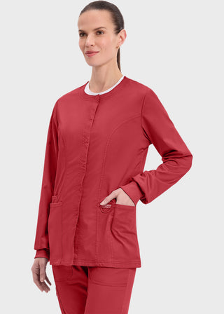 Cherokee Workwear Revolution Womens Snap Front Warm-up Jacket