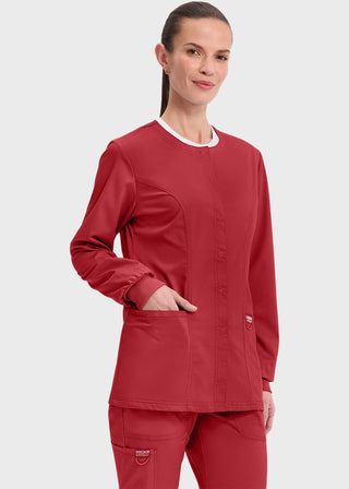 Cherokee Workwear Revolution Womens Snap Front Warm-up Jacket