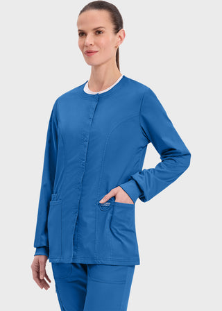 Cherokee Workwear Revolution Womens Snap Front Warm-up Jacket