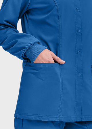 Cherokee Workwear Revolution Womens Snap Front Warm-up Jacket