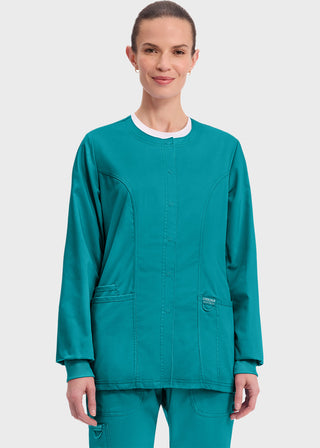 Cherokee Workwear Revolution Womens Snap Front Warm-up Jacket