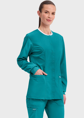 Cherokee Workwear Revolution Womens Snap Front Warm-up Jacket