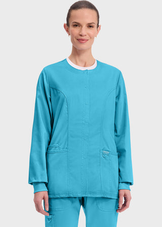 Cherokee Workwear Revolution Womens Snap Front Warm-up Jacket