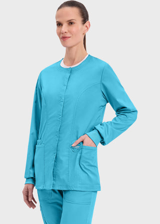 Cherokee Workwear Revolution Womens Snap Front Warm-up Jacket