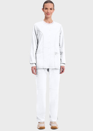 Cherokee Workwear Revolution Womens Snap Front Warm-up Jacket