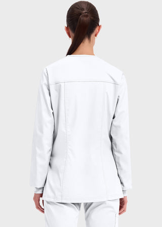 Cherokee Workwear Revolution Womens Snap Front Warm-up Jacket