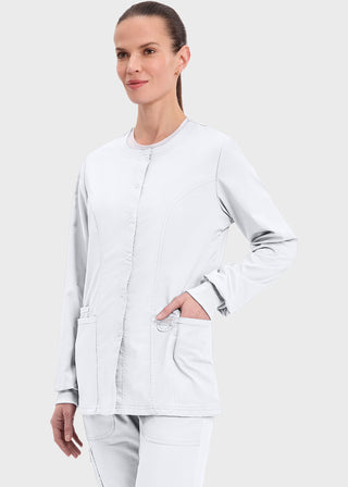 Cherokee Workwear Revolution Womens Snap Front Warm-up Jacket