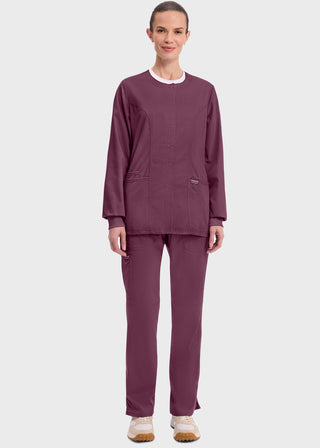 Cherokee Workwear Revolution Womens Snap Front Warm-up Jacket