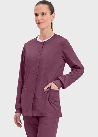 Cherokee Workwear Revolution Womens Snap Front Warm-up Jacket