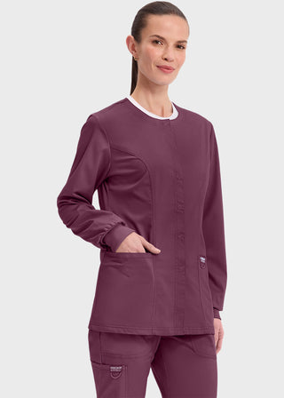 Cherokee Workwear Revolution Womens Snap Front Warm-up Jacket