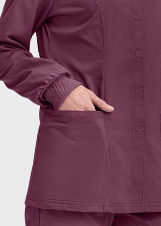 Cherokee Workwear Revolution Womens Snap Front Warm-up Jacket