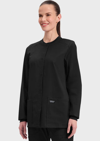 Cherokee Workwear Professionals Women's Snap Front Warm Up Jacket