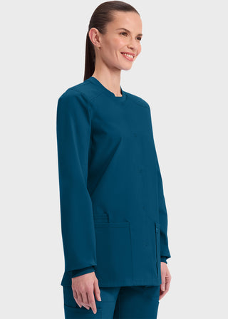 Cherokee Workwear Professionals Women's Snap Front Warm Up Jacket