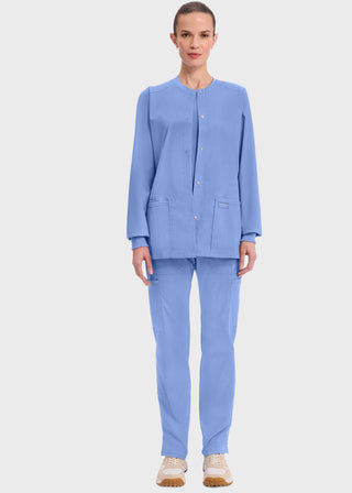 Cherokee Workwear Professionals Women's Snap Front Warm Up Jacket