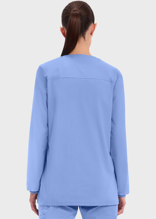 Cherokee Workwear Professionals Women's Snap Front Warm Up Jacket