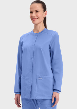 Cherokee Workwear Professionals Women's Snap Front Warm Up Jacket