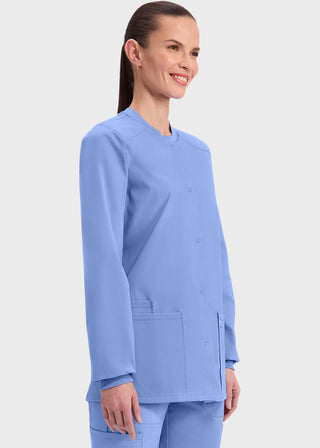 Cherokee Workwear Professionals Women's Snap Front Warm Up Jacket