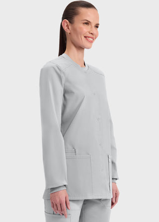 Cherokee Workwear Professionals Women's Snap Front Warm Up Jacket