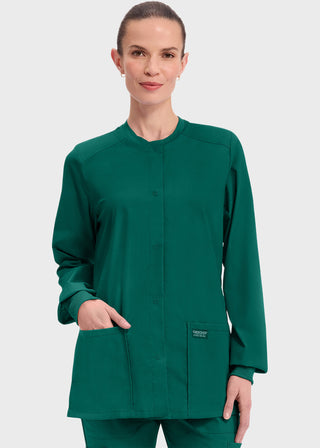Cherokee Workwear Professionals Women's Snap Front Warm Up Jacket