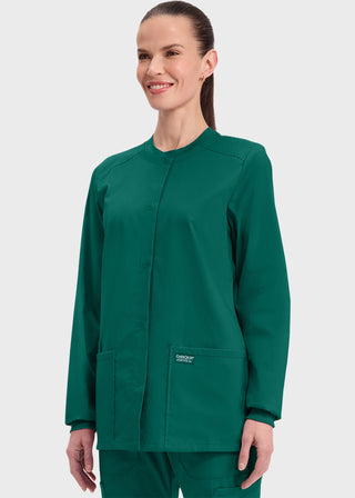 Cherokee Workwear Professionals Women's Snap Front Warm Up Jacket