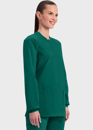 Cherokee Workwear Professionals Women's Snap Front Warm Up Jacket