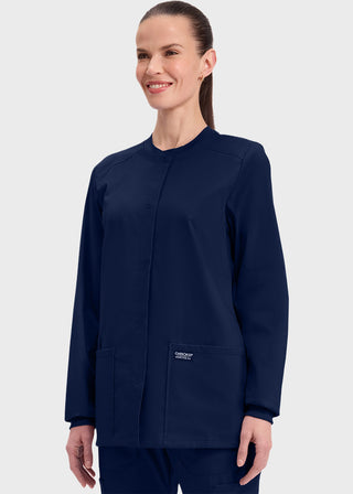 Cherokee Workwear Professionals Women's Snap Front Warm Up Jacket