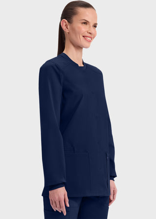 Cherokee Workwear Professionals Women's Snap Front Warm Up Jacket