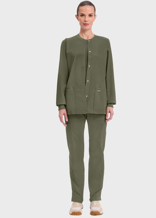 Cherokee Workwear Professionals Women's Snap Front Warm Up Jacket