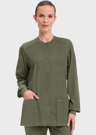 Cherokee Workwear Professionals Women's Snap Front Warm Up Jacket