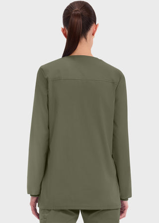 Cherokee Workwear Professionals Women's Snap Front Warm Up Jacket