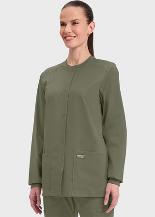 Cherokee Workwear Professionals Women's Snap Front Warm Up Jacket