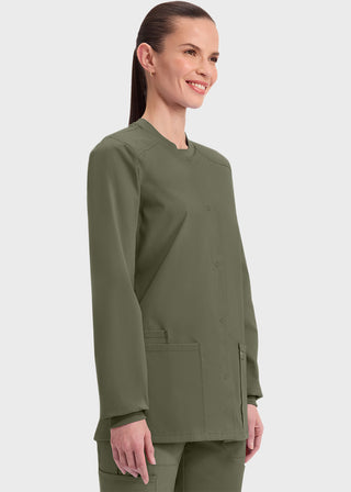 Cherokee Workwear Professionals Women's Snap Front Warm Up Jacket