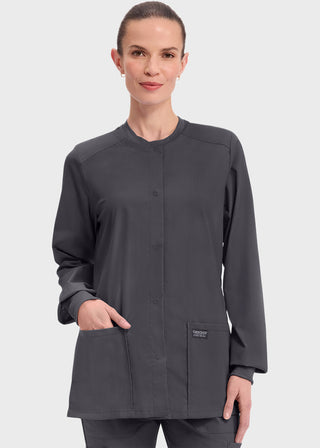 Cherokee Workwear Professionals Women's Snap Front Warm Up Jacket