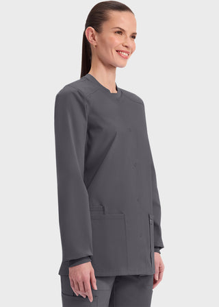 Cherokee Workwear Professionals Women's Snap Front Warm Up Jacket