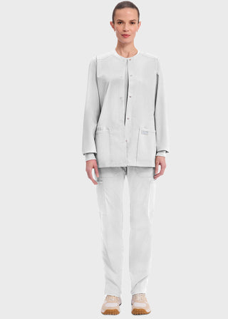 Cherokee Workwear Professionals Women's Snap Front Warm Up Jacket