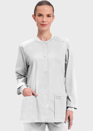 Cherokee Workwear Professionals Women's Snap Front Warm Up Jacket